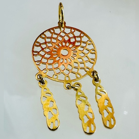 Dream Catcher Pendant. 💛 Real 18(18k) Karat Solid Gold Jewelry - Picture 7 of 10